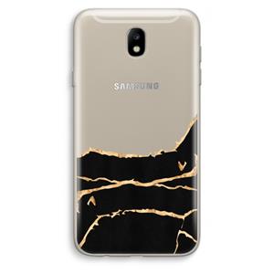 CaseCompany Gouden marmer: Samsung Galaxy J7 (2017) Transparant Hoesje