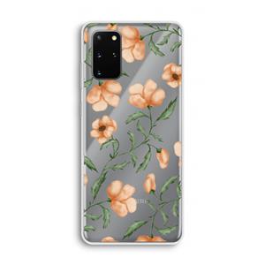 CaseCompany Peachy flowers: Samsung Galaxy S20 Plus Transparant Hoesje