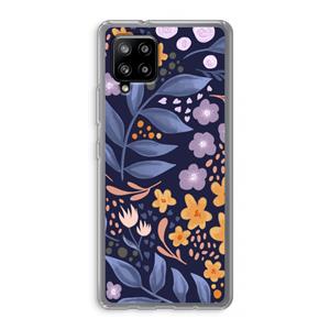 CaseCompany Flowers with blue leaves: Samsung Galaxy A42 5G Transparant Hoesje