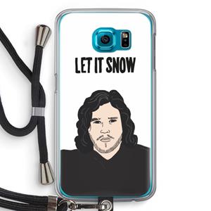 CaseCompany Let It Snow: Samsung Galaxy S6 Transparant Hoesje met koord