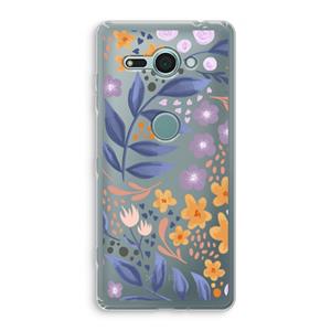 CaseCompany Flowers with blue leaves: Sony Xperia XZ2 Compact Transparant Hoesje