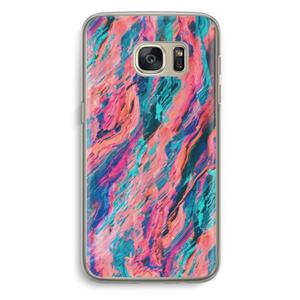 CaseCompany Electric Times: Samsung Galaxy S7 Transparant Hoesje