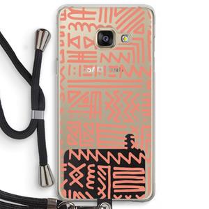 CaseCompany Marrakech Pink: Samsung Galaxy A3 (2016) Transparant Hoesje met koord