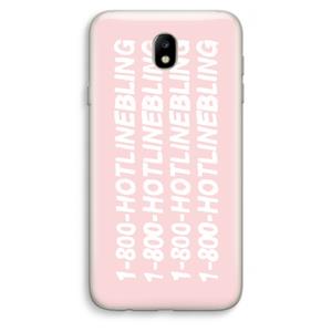 CaseCompany Hotline bling pink: Samsung Galaxy J7 (2017) Transparant Hoesje