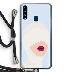 CaseCompany Incognito: Samsung Galaxy A20s Transparant Hoesje met koord