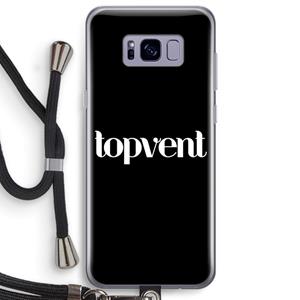 CaseCompany Topvent Zwart: Samsung Galaxy S8 Plus Transparant Hoesje met koord