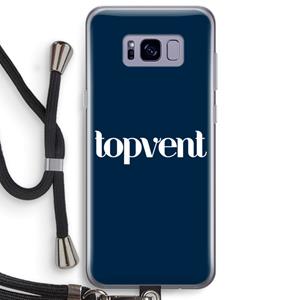 CaseCompany Topvent Navy: Samsung Galaxy S8 Plus Transparant Hoesje met koord