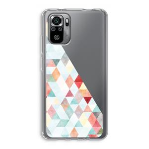 CaseCompany Gekleurde driehoekjes pastel: Xiaomi Redmi Note 10S Transparant Hoesje