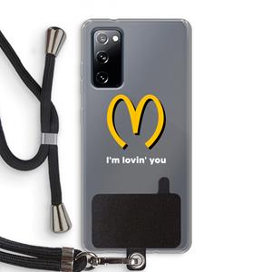 CaseCompany I'm lovin' you: Samsung Galaxy S20 FE / S20 FE 5G Transparant Hoesje met koord