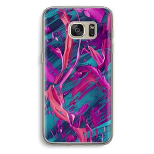 CaseCompany Pink Clouds: Samsung Galaxy S7 Transparant Hoesje