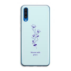 CaseCompany Bloom with grace: Samsung Galaxy A50 Transparant Hoesje