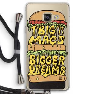 CaseCompany Big Macs Bigger Dreams: Samsung Galaxy A3 (2016) Transparant Hoesje met koord