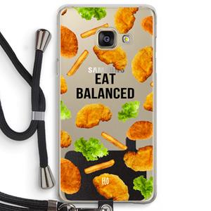 CaseCompany Eat Balanced: Samsung Galaxy A3 (2016) Transparant Hoesje met koord