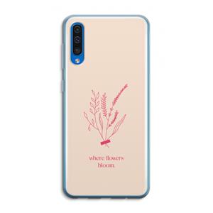 CaseCompany Where flowers bloom: Samsung Galaxy A50 Transparant Hoesje