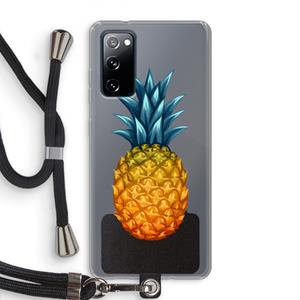 CaseCompany Grote ananas: Samsung Galaxy S20 FE / S20 FE 5G Transparant Hoesje met koord