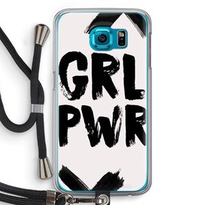 CaseCompany Girl Power #2: Samsung Galaxy S6 Transparant Hoesje met koord