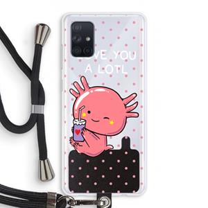 CaseCompany Love You A Lotl: Samsung Galaxy A71 Transparant Hoesje met koord