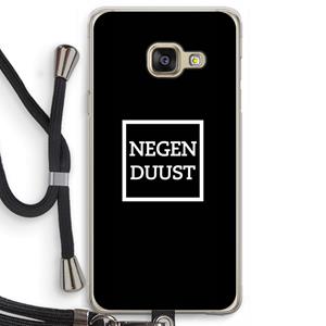 CaseCompany Negenduust black: Samsung Galaxy A3 (2016) Transparant Hoesje met koord