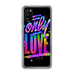 CaseCompany Only Love: Samsung Galaxy A41 Transparant Hoesje