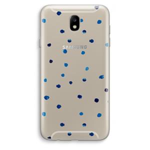 CaseCompany Blauwe stippen: Samsung Galaxy J7 (2017) Transparant Hoesje