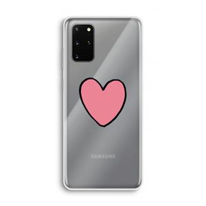 CaseCompany Hartje: Samsung Galaxy S20 Plus Transparant Hoesje