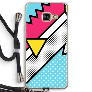 CaseCompany Pop Art #3: Samsung Galaxy A3 (2016) Transparant Hoesje met koord