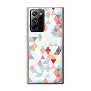 CaseCompany Gekleurde driehoekjes pastel: Samsung Galaxy Note 20 Ultra / Note 20 Ultra 5G Transparant Hoesje