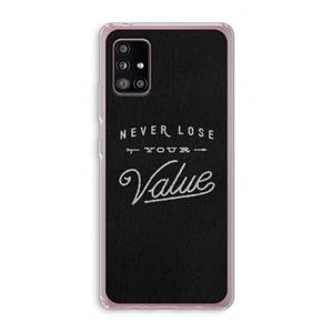 CaseCompany Never lose your value: Samsung Galaxy A51 5G Transparant Hoesje