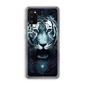 CaseCompany Darkness Tiger: Samsung Galaxy A41 Transparant Hoesje