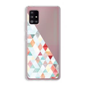 CaseCompany Gekleurde driehoekjes pastel: Samsung Galaxy A51 5G Transparant Hoesje