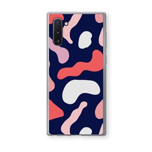 CaseCompany Memphis Shapes Pink: Samsung Galaxy Note 10 Transparant Hoesje