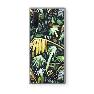 CaseCompany Tropical Palms Dark: Samsung Galaxy Note 10 Transparant Hoesje