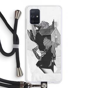 CaseCompany House: Samsung Galaxy A71 Transparant Hoesje met koord