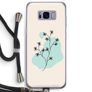 CaseCompany Love your petals: Samsung Galaxy S8 Plus Transparant Hoesje met koord