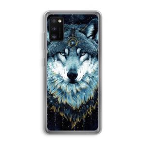 CaseCompany Darkness Wolf: Samsung Galaxy A41 Transparant Hoesje
