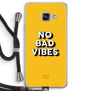 CaseCompany No Bad Vibes: Samsung Galaxy A3 (2016) Transparant Hoesje met koord