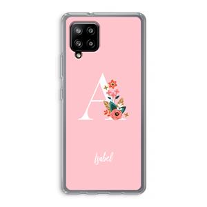 CaseCompany Pink Bouquet: Samsung Galaxy A42 5G Transparant Hoesje