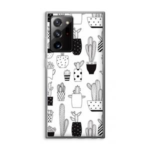 CaseCompany Cactusmotief: Samsung Galaxy Note 20 Ultra / Note 20 Ultra 5G Transparant Hoesje