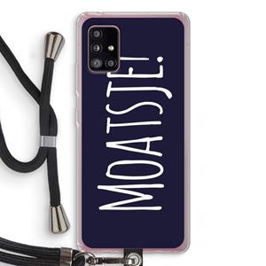 CaseCompany Moatsje!: Samsung Galaxy A51 5G Transparant Hoesje met koord