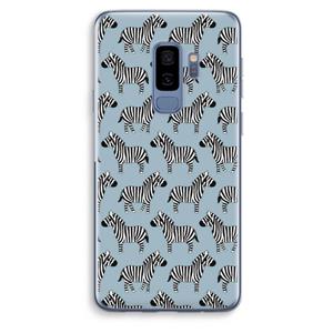 CaseCompany Zebra: Samsung Galaxy S9 Plus Transparant Hoesje