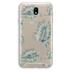 CaseCompany Simple leaves: Samsung Galaxy J7 (2017) Transparant Hoesje