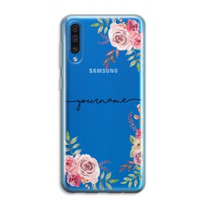 CaseCompany Rozen: Samsung Galaxy A50 Transparant Hoesje
