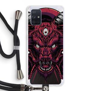 CaseCompany Hell Hound and Serpents: Samsung Galaxy A71 Transparant Hoesje met koord
