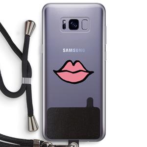 CaseCompany Kusje: Samsung Galaxy S8 Plus Transparant Hoesje met koord