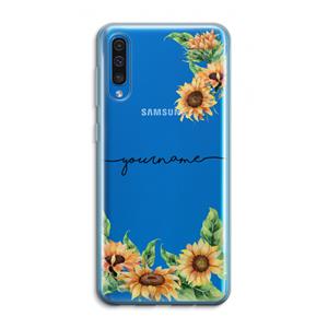 CaseCompany Zonnebloemen: Samsung Galaxy A50 Transparant Hoesje
