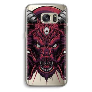 CaseCompany Hell Hound and Serpents: Samsung Galaxy S7 Transparant Hoesje