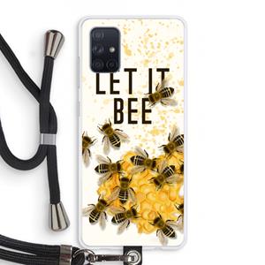 CaseCompany Let it bee: Samsung Galaxy A71 Transparant Hoesje met koord