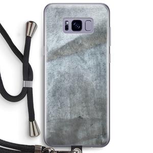 CaseCompany Grey Stone: Samsung Galaxy S8 Plus Transparant Hoesje met koord