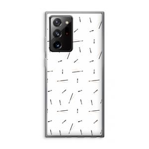 CaseCompany Hipster stripes: Samsung Galaxy Note 20 Ultra / Note 20 Ultra 5G Transparant Hoesje