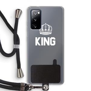 CaseCompany King zwart: Samsung Galaxy S20 FE / S20 FE 5G Transparant Hoesje met koord